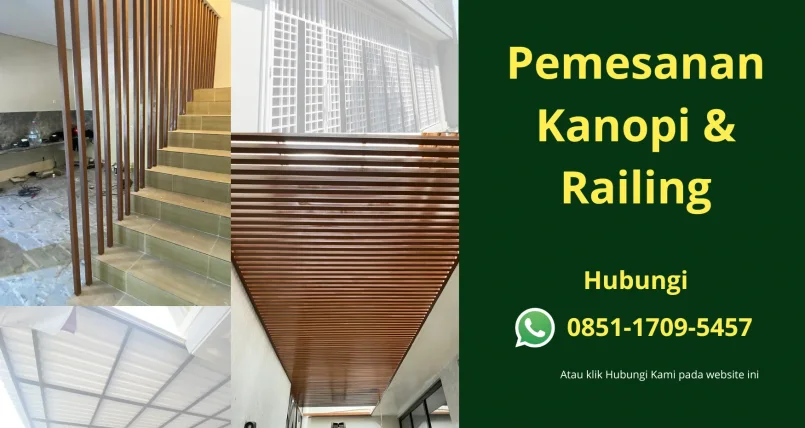 Pemesanan kanopi dan railing